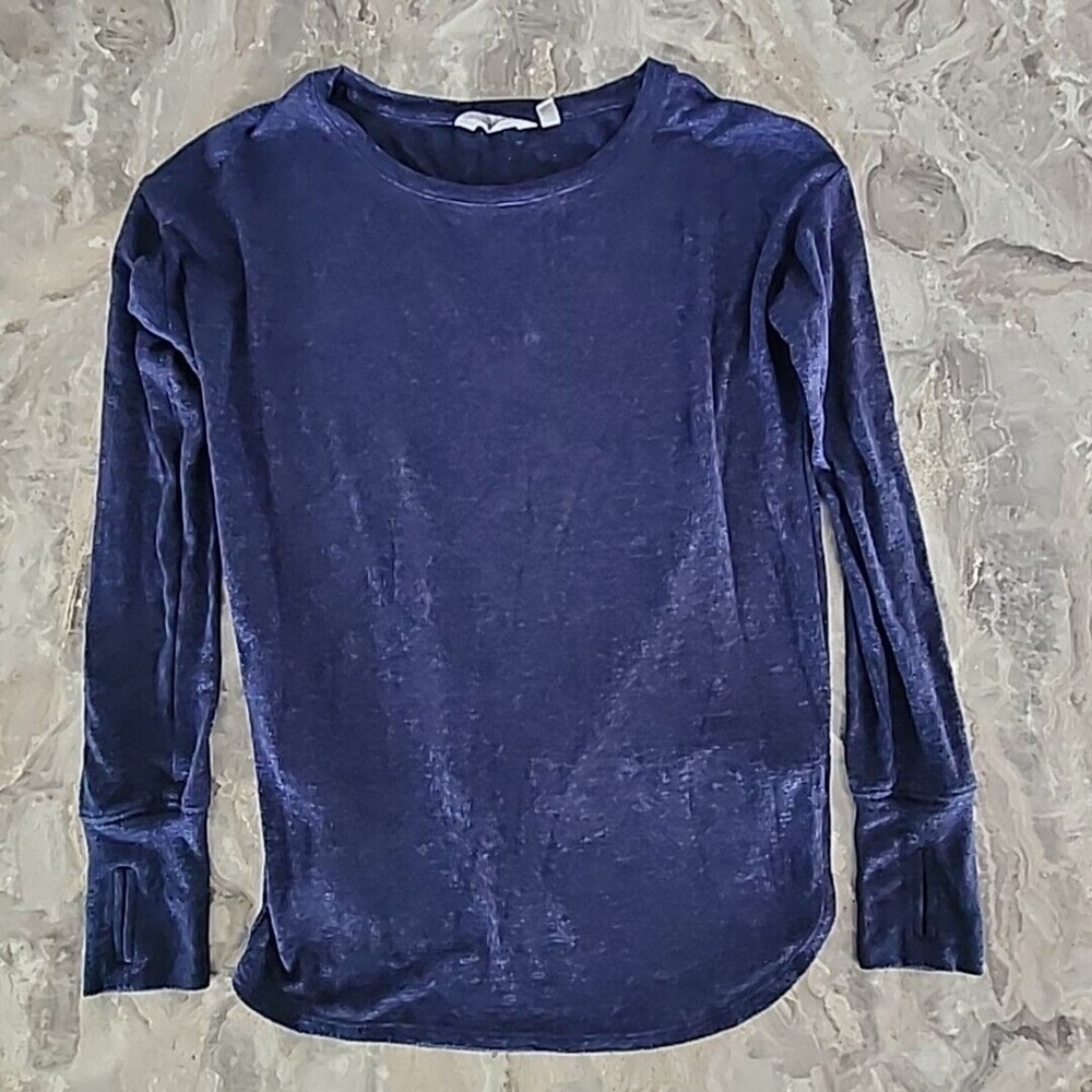 Athleta Small S Navy Blue Long Sleeve Women's Pullover Sweatshirt